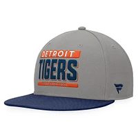 Men's Fanatics Gray/Navy Detroit Tigers Line Drive Two-Tone Snapback Hat