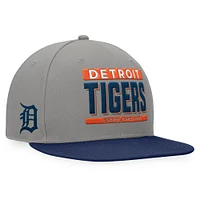 Men's Fanatics Gray/Navy Detroit Tigers Line Drive Two-Tone Snapback Hat