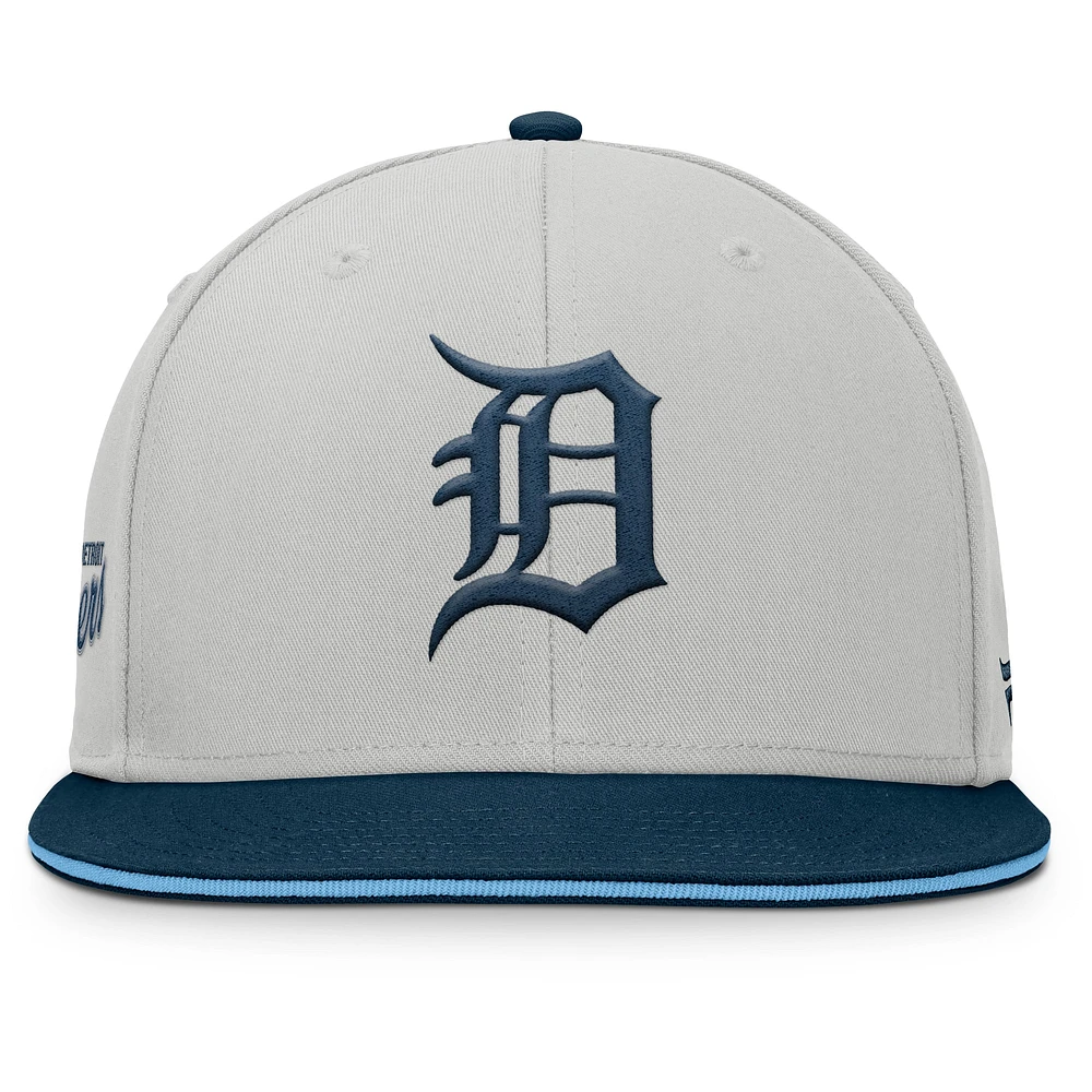 Men's Fanatics Gray Detroit Tigers Knuckleball Snapback Hat