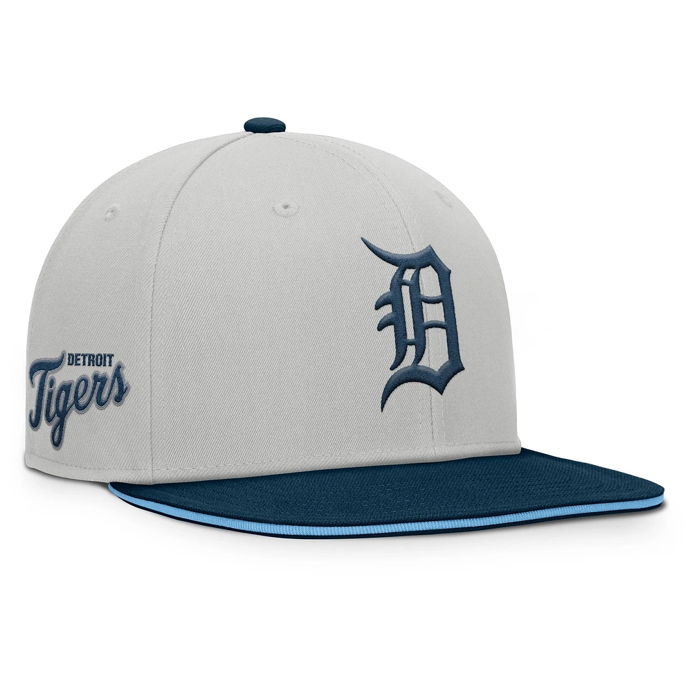 Men's Fanatics Gray Detroit Tigers Knuckleball Snapback Hat