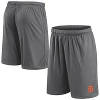 Short Fanatics gris pour homme avec logo principal des Detroit Tigers