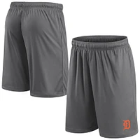 Short Fanatics gris pour homme avec logo principal des Detroit Tigers