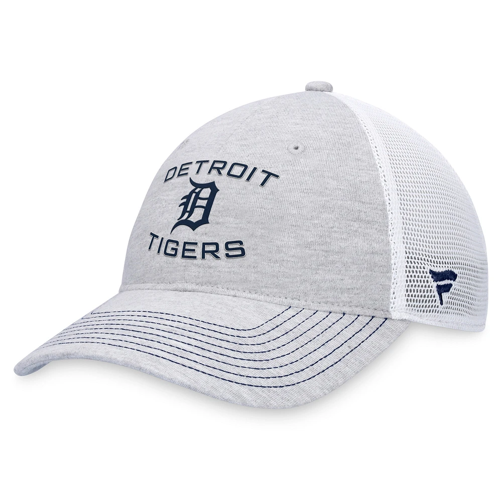 Casquette réglable gris Detroit Tigers Trucker Fanatics pour hommes