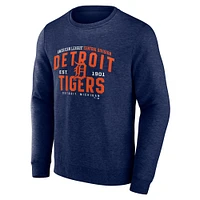 Men's Fanatics Heathered Navy Detroit Tigers Classic Move Pullover Sweatshirt