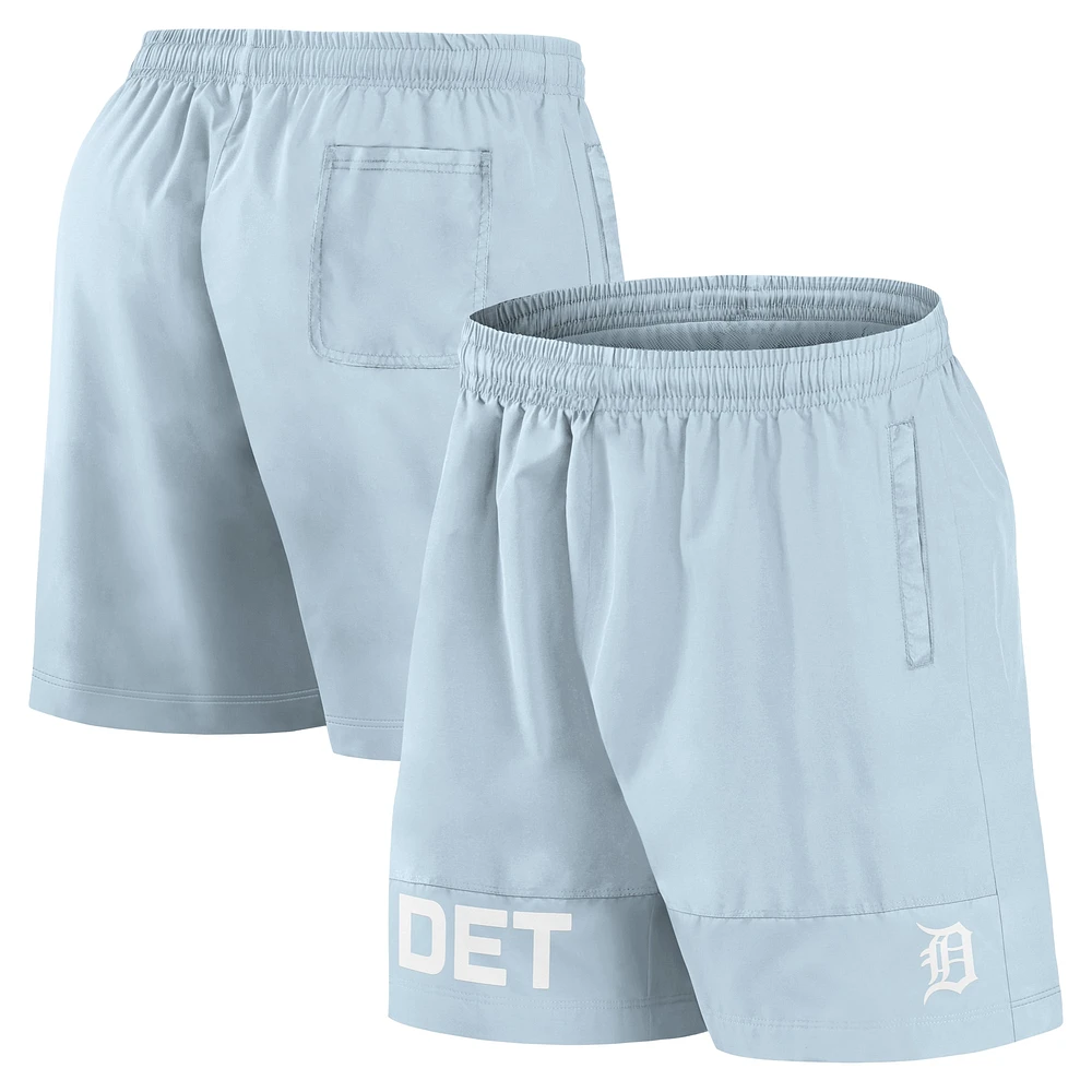 Men's Fanatics Light Blue Detroit Tigers Elements Swim Shorts