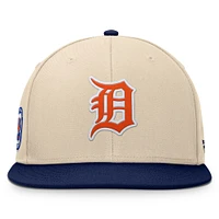Casquette à pression Bounder pour homme, couleur naturelle/bleu marine, collection Cooperstown, Detroit Tigers