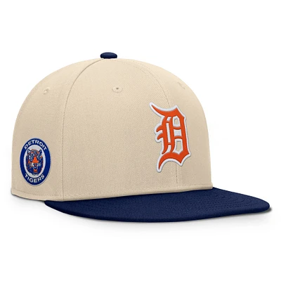 Casquette à pression Bounder pour homme, couleur naturelle/bleu marine, collection Cooperstown, Detroit Tigers
