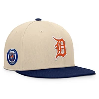 Casquette à pression Bounder pour homme, couleur naturelle/bleu marine, collection Cooperstown, Detroit Tigers