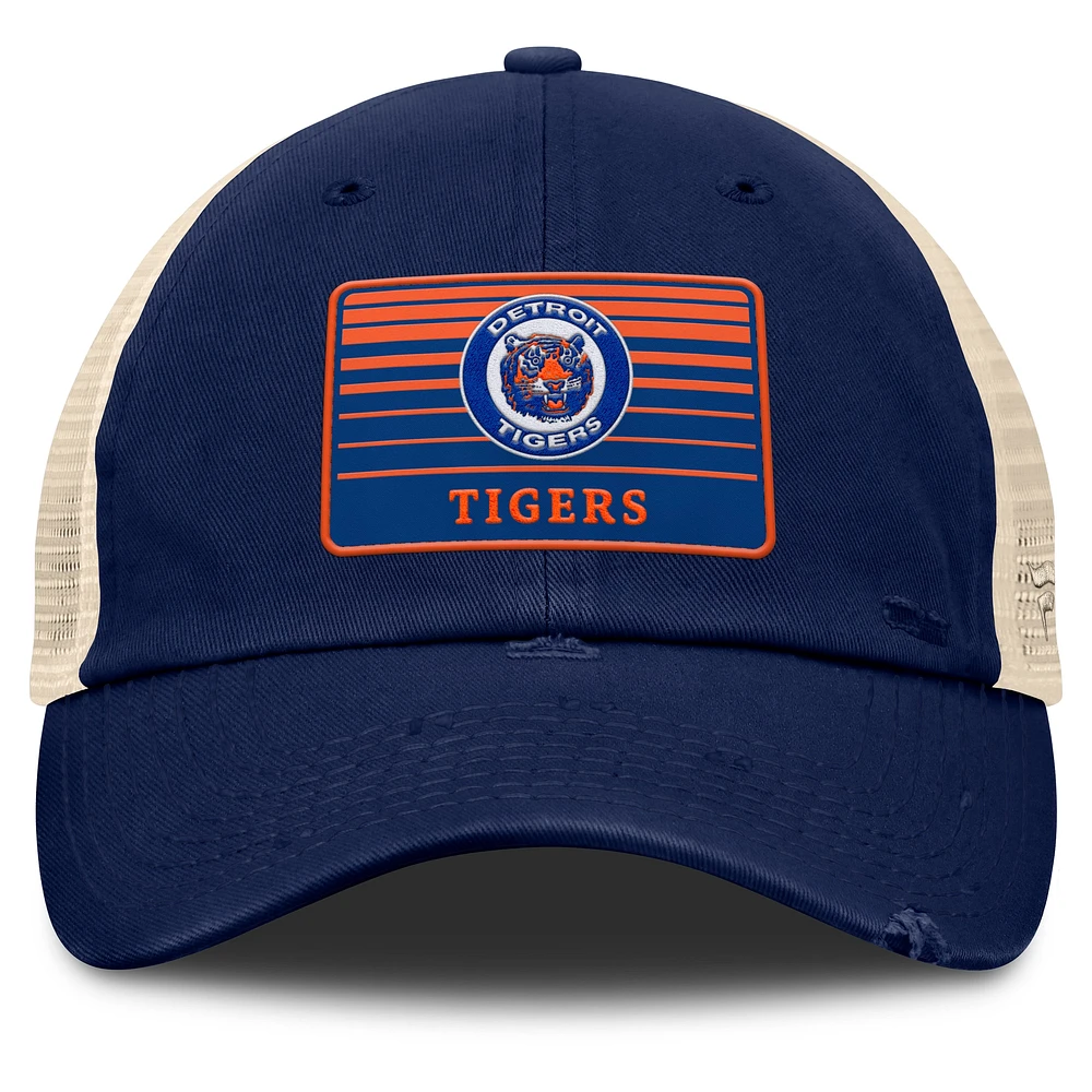 Men's Fanatics  Navy/Natural Detroit Tigers Cooperstown Collection Eastbound Mesh Adjustable Hat