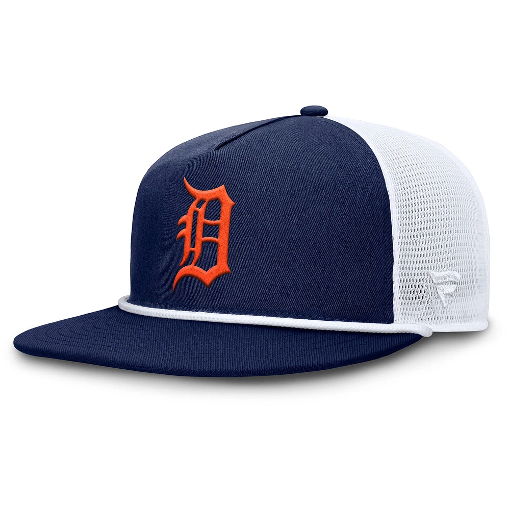 Casquette snapback Fanatics bleu marine/blanc pour homme des Detroit Tigers Clubhouse Change Up
