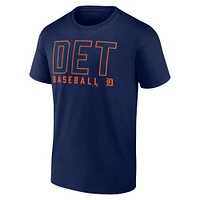 Ensemble de deux t-shirts combinés fanatiques pour hommes, bleu marine/blanc, Detroit Tigers