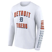 Ensemble de deux t-shirts combinés fanatiques pour hommes, bleu marine/blanc, Detroit Tigers