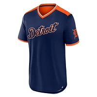 Fanatics Navy Detroit Tigers Circle the Bases pour hommes - T-shirt à col en V