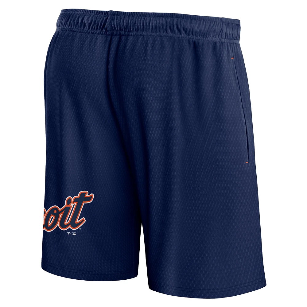 Men's Fanatics  Navy Detroit Tigers Clincher Mesh Shorts