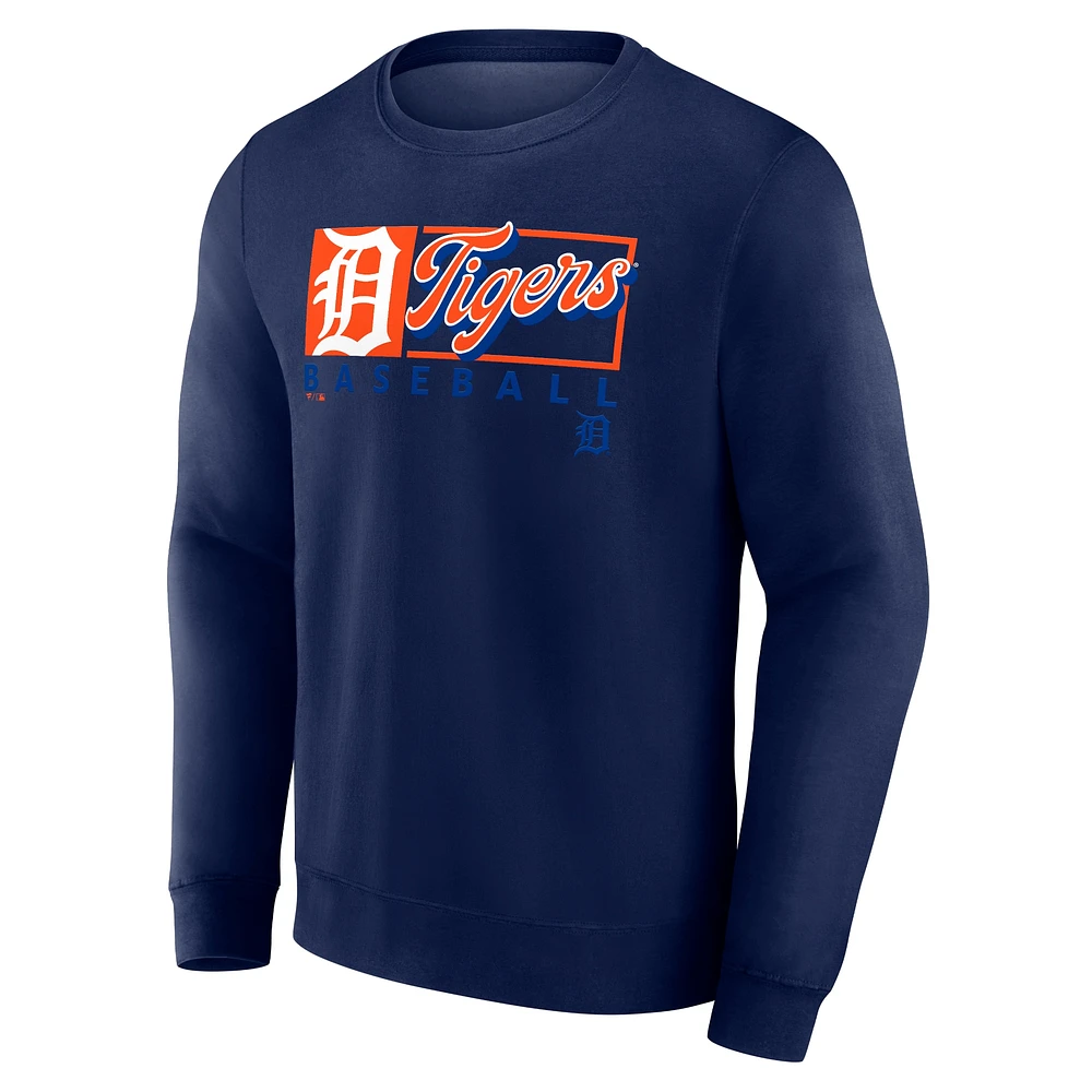 Sweat-shirt en polaire Fanatics Navy Detroit Tigers Focus pour hommes