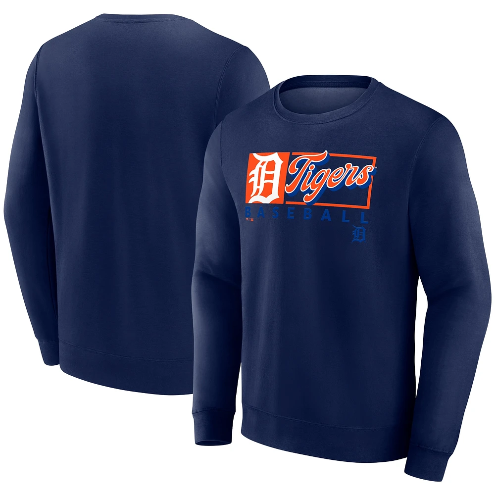 Sweat-shirt en polaire Fanatics Navy Detroit Tigers Focus pour hommes