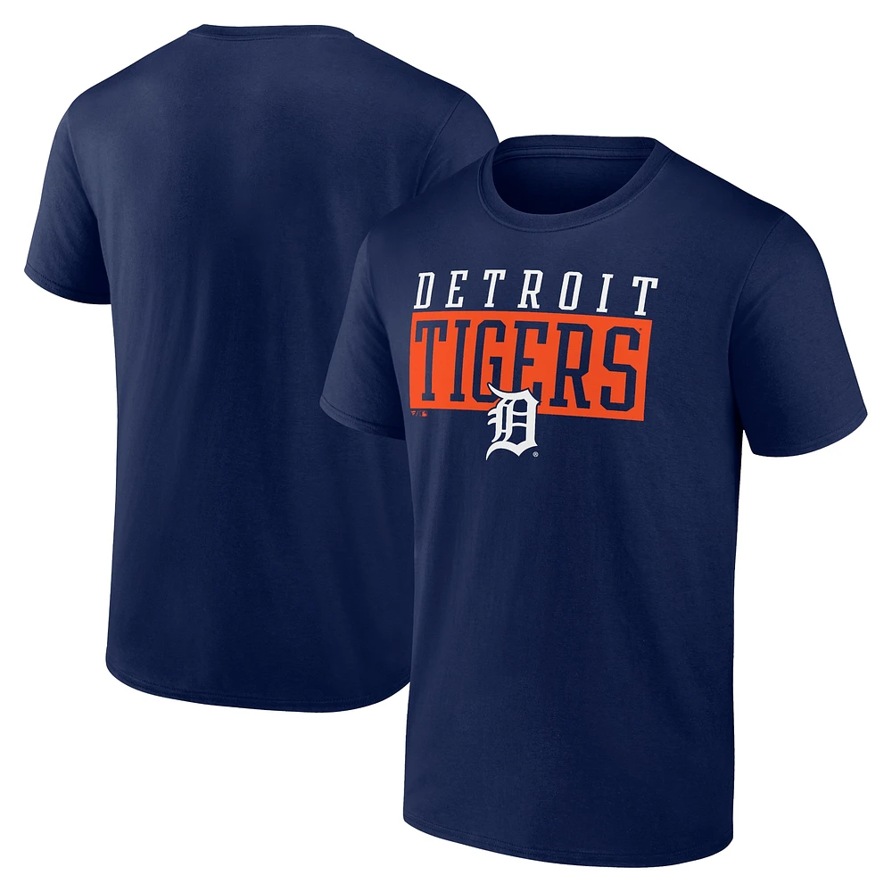 T-shirt dur à battre des Detroit Tigers Fanatics pour hommes, bleu marine