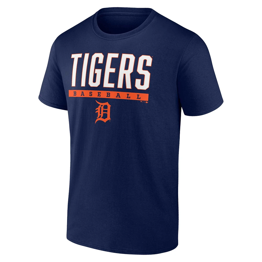 T-shirt Power Hit Fanatics pour hommes, bleu marine, Detroit Tigers