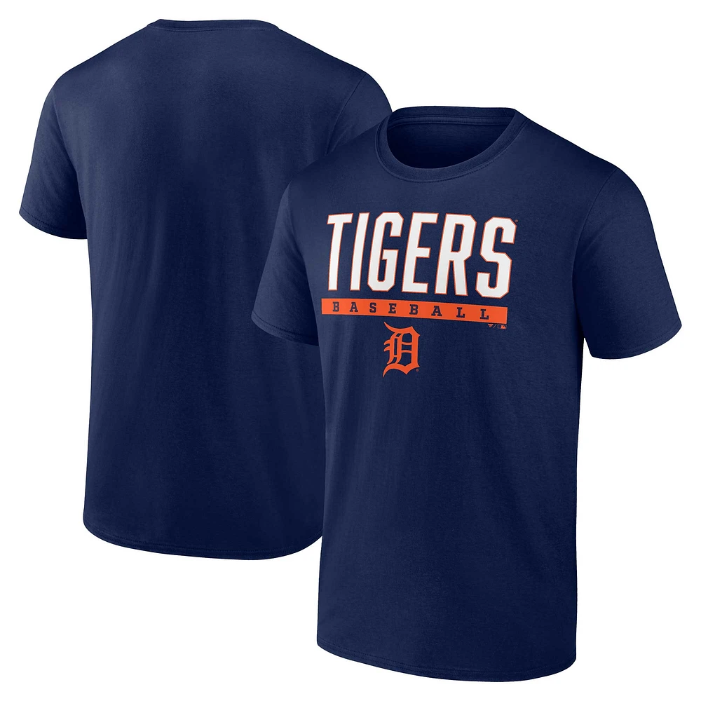 T-shirt Power Hit Fanatics pour hommes, bleu marine, Detroit Tigers