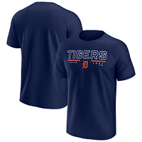 Men's Fanatics  Navy Detroit Tigers Raglan T-Shirt