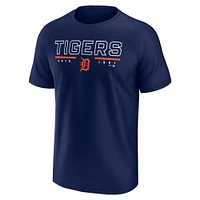 Men's Fanatics  Navy Detroit Tigers Raglan T-Shirt