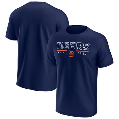 Men's Fanatics  Navy Detroit Tigers Raglan T-Shirt