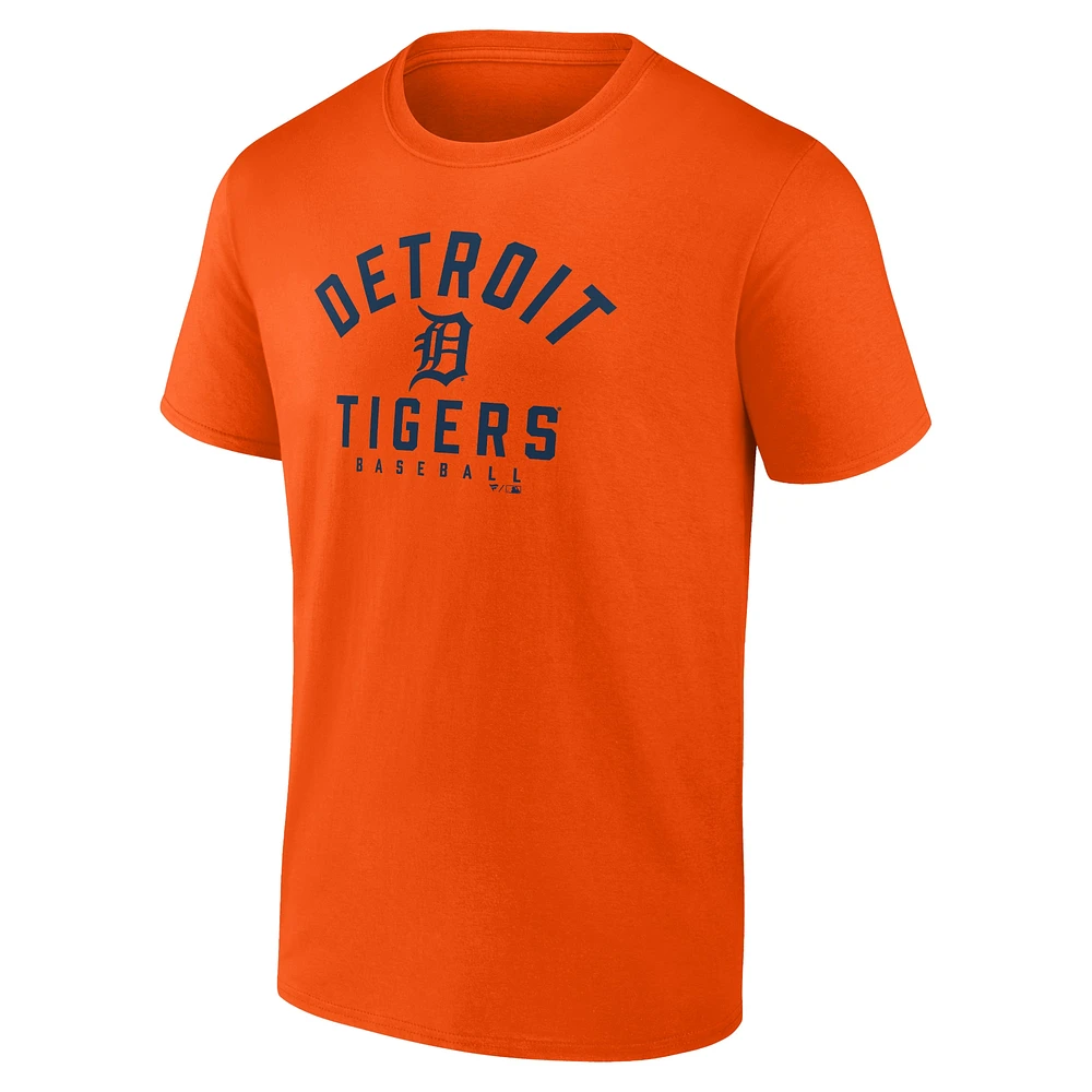 Ensemble combiné de t-shirts Fanatics pour hommes orange/marine Detroit Tigers Player Pack