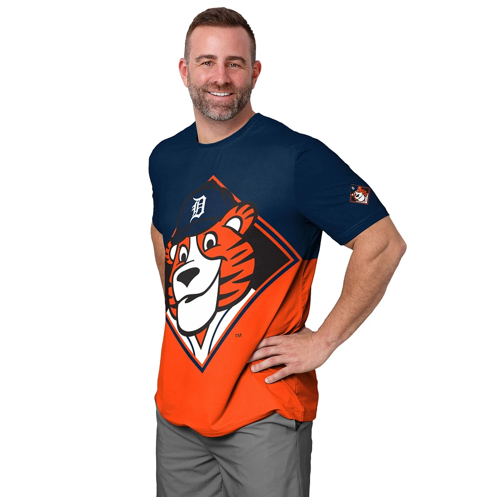 Men's FOCO Navy/Orange Detroit Tigers Big Logo Mascot T-Shirt