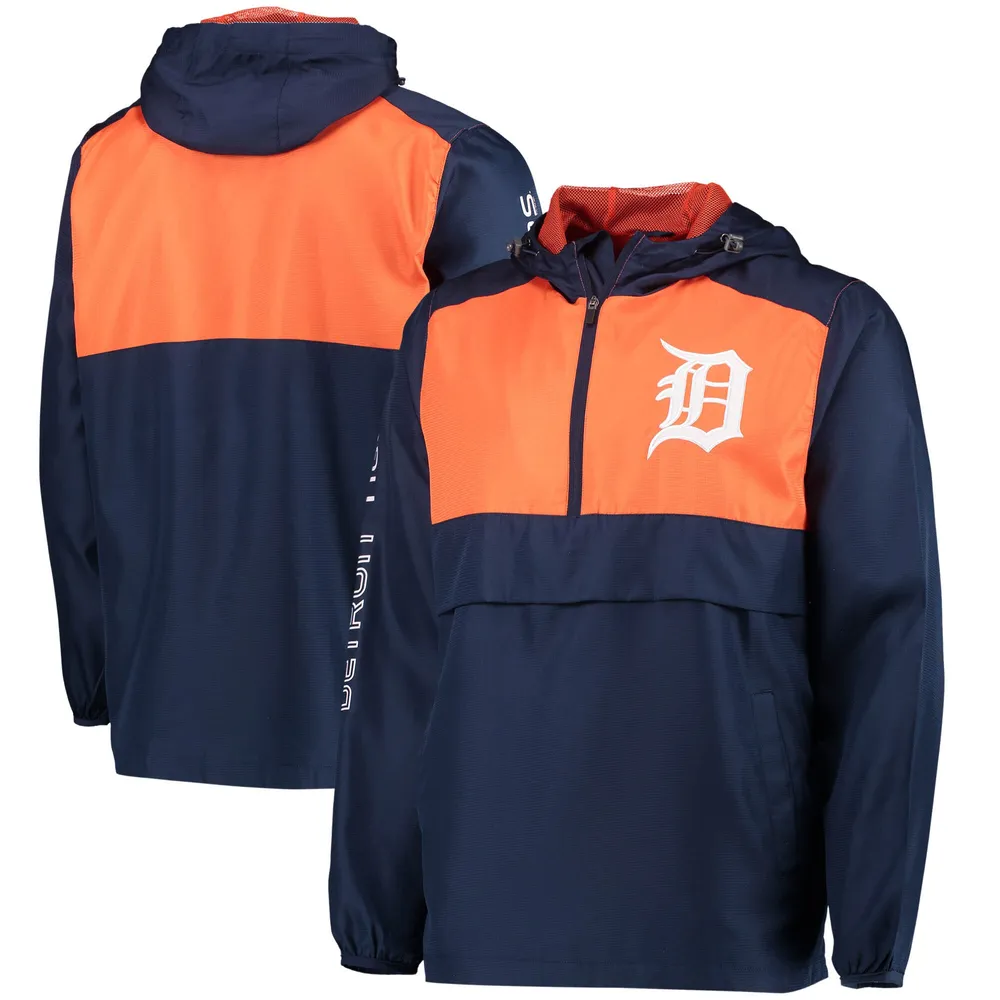 Lids Detroit Tigers G-III Sports by Carl Banks Lineman Half-Zip Hoodie  Jacket - Navy/Orange