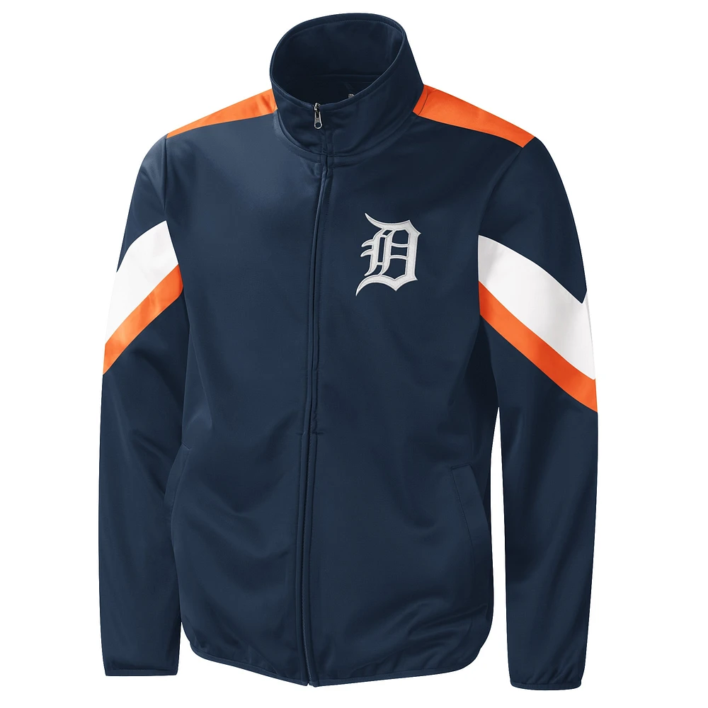 Men's G-III Sports by Carl Banks Navy Detroit Tigers Earned Run Full-Zip - Track Jacket