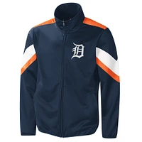 G-III Sports by Carl Banks pour homme Detroit Tigers Earned Run Full-Zip - Veste de survêtement Bleu marine