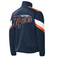 G-III Sports by Carl Banks pour homme Detroit Tigers Earned Run Full-Zip - Veste de survêtement Bleu marine