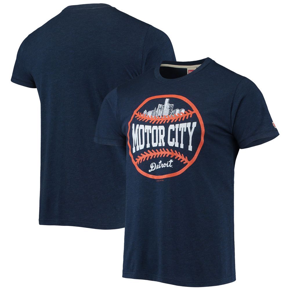 Men's Homage Navy Detroit Tigers Hyper Local Tri-Blend T-Shirt