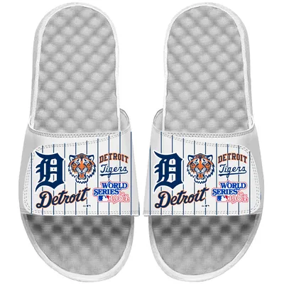 Detroit Tigers ISlide Collage Slide Sandals - White