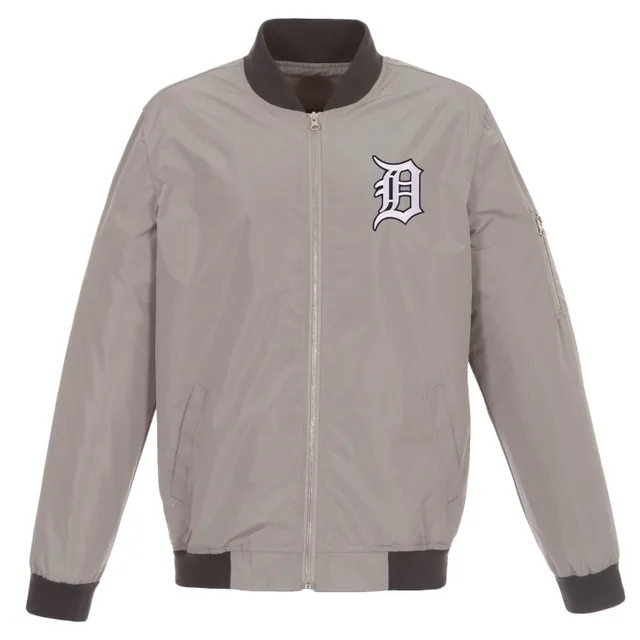 Detroit Tigers JH Design Reversible Poly Twill Full-Snap Hoodie Jacket -  Navy/Orange
