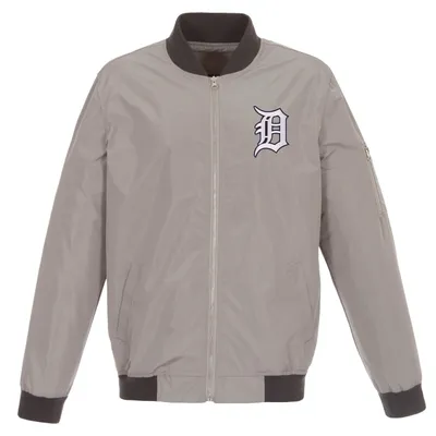 Detroit Tigers JH Design Lightweight Nylon Bomber Jacket