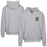 Men's Levelwear  Gray Detroit Tigers Oversized Uphill Digital Camo Full-Zip Hoodie