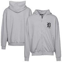 Men's Levelwear  Gray Detroit Tigers Oversized Uphill Digital Camo Full-Zip Hoodie