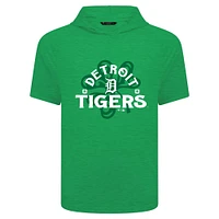 Men's Levelwear Green Detroit Tigers St. Patrick's Day Phase Shamrock Short Sleeve T-Shirt Hoodie