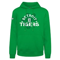 Men's Levelwear  Green Detroit Tigers St. Patrick's Day Podium Shamrock Pullover Hoodie