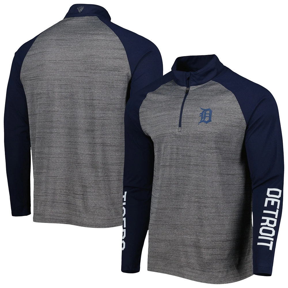 Men's Nike Navy/Gray Detroit Tigers Authentic Collection Performance Raglan Full-Zip Hoodie Size: Small