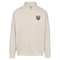 Men's Levelwear  Khaki Detroit Tigers Cooperstown Collection Murray Quarter-Zip Sweatshirt