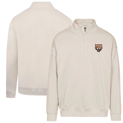 Men's Levelwear  Khaki Detroit Tigers Cooperstown Collection Murray Quarter-Zip Sweatshirt