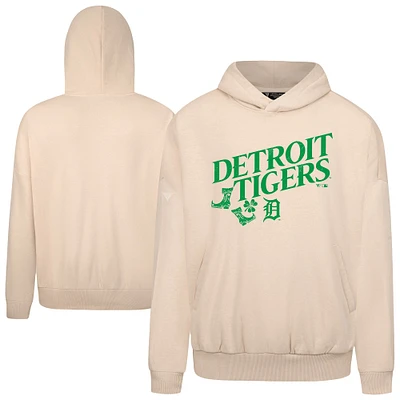 Men's Levelwear  Khaki Detroit Tigers St. Patrick's Day Pullover Hoodie
