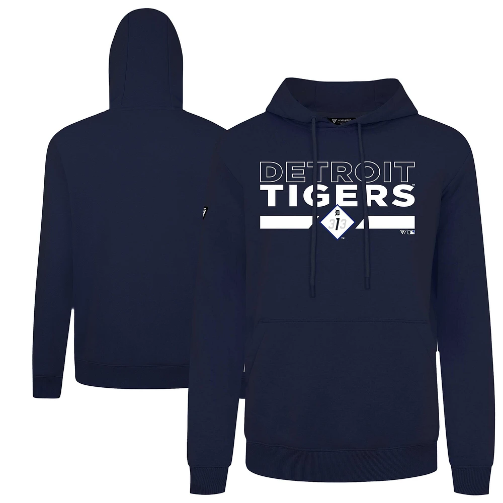 Sweat à capuche bleu marine pour homme Levelwear des Detroit Tigers Accolade Podium No Hitter