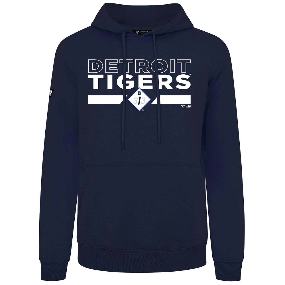 Sweat à capuche bleu marine pour homme Levelwear des Detroit Tigers Accolade Podium No Hitter