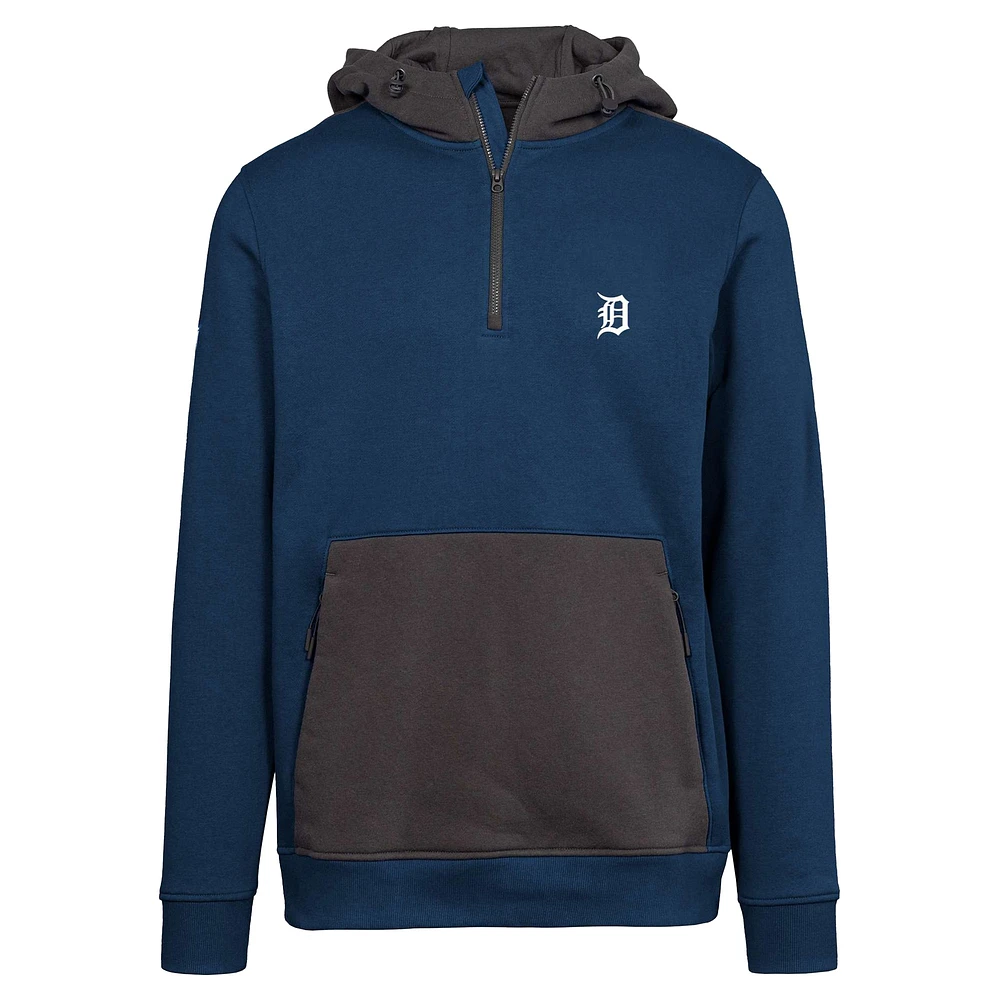 Men's Levelwear  Navy Detroit Tigers Chicane Insignia 2.0 Quarter-Zip Hoodie