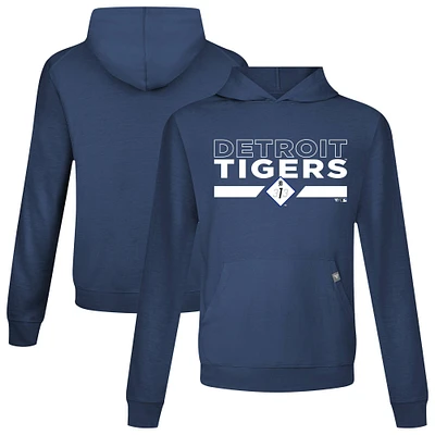 Men's Levelwear  Navy Detroit Tigers City Connect Relay No Hitter Pullover Hoodie