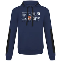 Sweat à capuche bleu marine pour homme Levelwear, collection Cooperstown, Bombay Campaign, Detroit Tigers