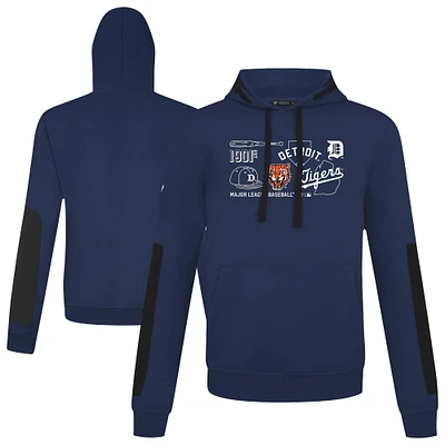 Sweat à capuche bleu marine pour homme Levelwear, collection Cooperstown, Bombay Campaign, Detroit Tigers
